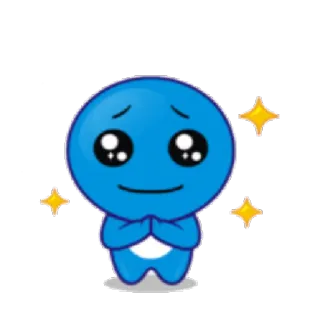 😋 9365bb97 süß, blau, glitzer, cartoon, emoji, kawaii, entzückend telegram sticker
