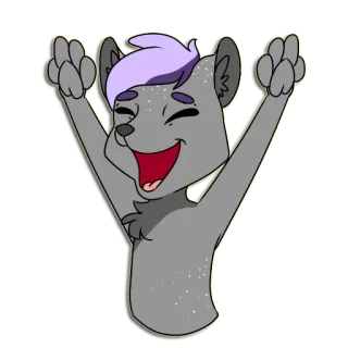 😄 02cd88e4 Desenho animado, Animal, Feliz, Fofo, Celebração, Diversão whatsapp sticker