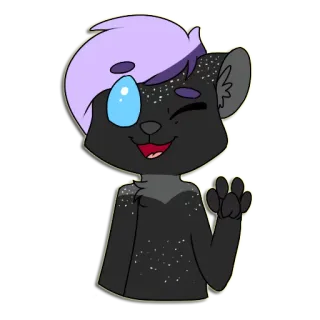 😄 235a26a4 Desenho animado, Animal, Personagem, Fofo, Acenando, Amigável whatsapp sticker