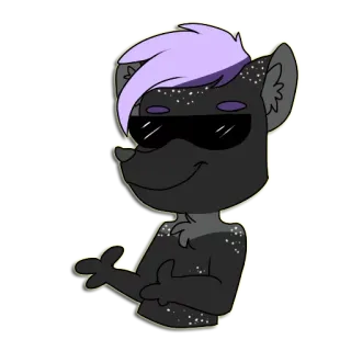 😎 35d81867 Desenho animado, Animal, Personagem, Furry, Óculos de sol, Fofo whatsapp sticker