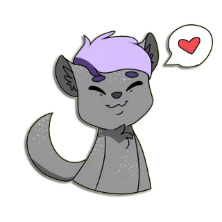 💕 fc71bbd4 desenho animado, animal, coração, amor, fofo, personagem whatsapp sticker