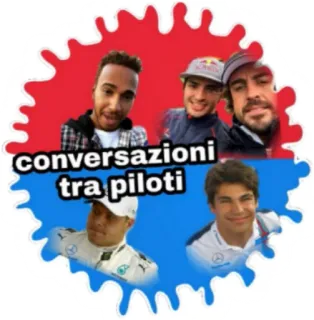 🛑 5706d7a5 conversazioni tra piloti formule 1, motorsport, coureurs, racen whatsapp sticker