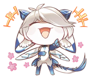 😂 833038b6 милый, чиби, аниме, каваий, мультфильм, персонаж telegram sticker