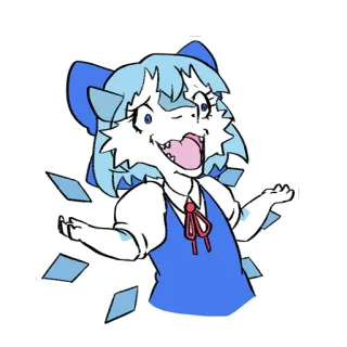 🙃 63be24b3 Cirno Anime, Manga, Cirno, Touhou Project, Hielo, Hada, Lindo telegram sticker