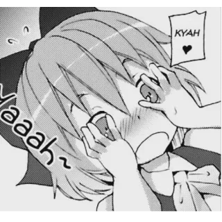 😨 1c8de7fb KYAH
Yaaah~ Anime, Manga, Kawaii, Ściskanie policzka telegram sticker