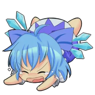 😭 5a31e536 Cirno Touhou Project Anime, Postać, Cirno, Touhou Project, Słodki, Manga telegram sticker