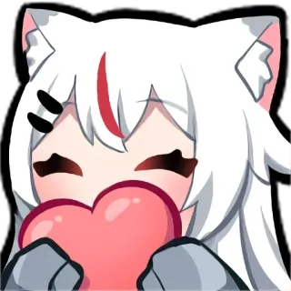 😍 0deee447 Anime, Gadis kucing, Hati, Lucu, Kawaii telegram sticker