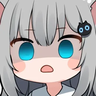 😨 5131df4e Anime, Kucing, Lucu, Kawaii, Avatar, Kartun telegram sticker