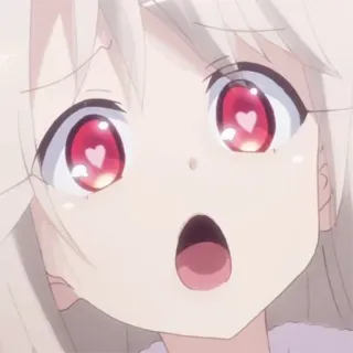 😍 8a3a3019 anime, kartun, gadis, hati, mata telegram sticker