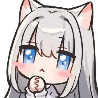 🥺 af1725e4 Anime, Lucu, Kucing, Kawaii, Chibi, Manga, Stiker telegram sticker