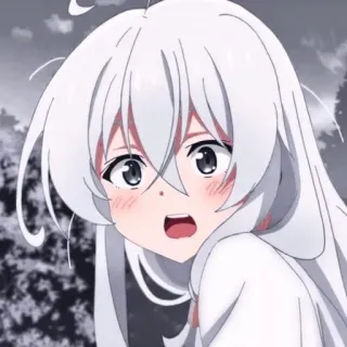 😳 b31224f0 Gadis anime, Kawaii, Imut, Malaikat, Rambut putih, Karakter anime telegram sticker