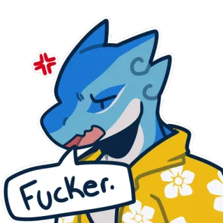 🖕 95acbec0 Fucker. 怒り, 汚い言葉, 漫画, キャラクター, 侮辱, 不快, 罵り言葉 whatsapp sticker