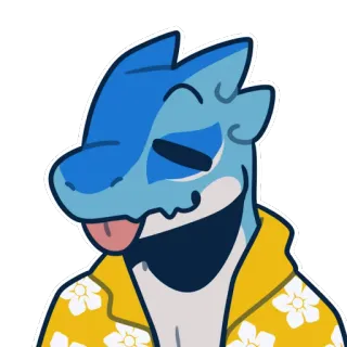 😊 ad649160 サメ, キャラクター, ステッカー, 動物, 漫画 whatsapp sticker