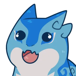 🤯 f26ee435 猫, 青, 可愛い, 動物, 漫画 whatsapp sticker