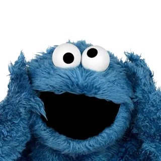 😱 b438854b Cookie Monster Sesame Street Коржик, Улица Сезам, монстр, печенье, мультфильм, маппет telegram sticker