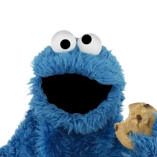 🍪 f42acc15 Cookie Monster Sesame Street Коржик, Улица Сезам, печенье, монстр, синий, мультфильм telegram sticker