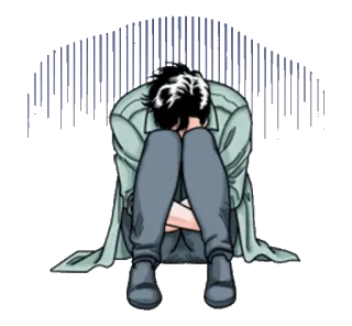 😢 0dfb28b9 슬픔, 우울, 애니메이션, 멜랑꼴리, 감정, 화남 telegram sticker
