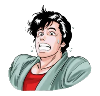 😟 95e53430 애니메이션, 캐릭터, 땀, 만화, 표정, 놀람, 만화 telegram sticker