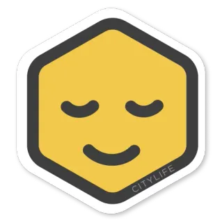 😴 a19913b7 CITYLIFE 이모지, 스마일리, 평온, 도시, 삶, 노랑, 행복, 편안한 telegram sticker