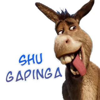 😜 24a8b882 Donkey Shrek SHU
GAPING A ลา, เชร็ค, การ์ตูน, ตลก, มีม telegram sticker