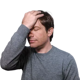 😒 af012964 facepalm, mistake, embarrassment, regret, failure, oops, upset, frustration telegram sticker