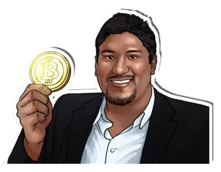 🤑 6bf59683 Биткойн, Криптовалюта, Финансы, Инвестиции, Мужчина telegram sticker