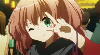 ✌ 4edbf516 dziewczyna anime, znak pokoju, słodki, animacja, kreskówka telegram sticker