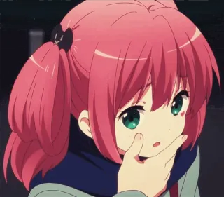 🤔 72e43fdd anime, dziewczyna, różowe włosy, słodka, kreskówka telegram sticker