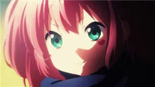 😏 a51f1b7e anime, dziewczyna, różowe włosy, serce, słodkie, kreskówka telegram sticker