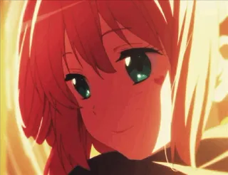 🙂 d6f7b56e Anime, Dziewczyna, Uśmiechnięta, Kreskówka, Słodkie telegram sticker