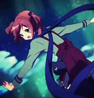 😉 e4a7dcd6 Anime, Dziewczyna, Mundur szkolny, Wstążka, Kreskówka telegram sticker