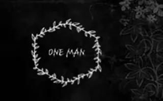 ❤️ 4e88c74d ONE MAN ein Mann, Kranz, Text, Schwarzweiß whatsapp sticker