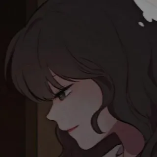 🎵 045887e0 女人, 动漫, 棕发, 卡通 telegram sticker