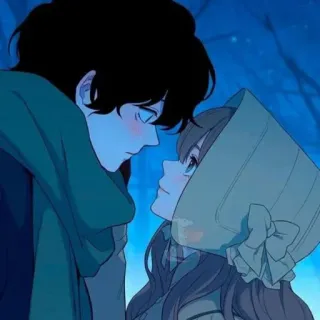 🎳 75bb9a7d 动漫, 情侣, 浪漫, 爱, 艺术, 插画 telegram sticker