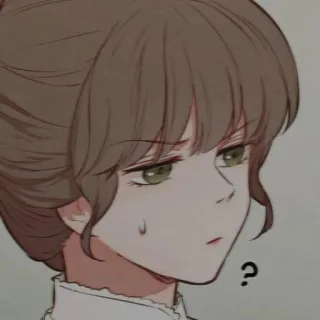 🈂 f32bfd8f 卡通, 女人, 问号, 困惑, 思考, 怀疑 telegram sticker