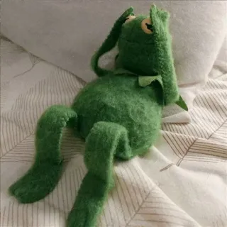 💚 c9b6b4a9 Kermit the Frog Kermit, frog, puppet, meme, stuffed animal, toy telegram sticker