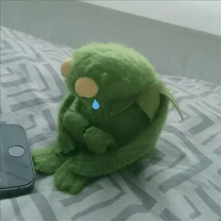 💚 d7d56988 Kermit Kermit the Frog, sad, crying, lonely, muppet, frog telegram sticker