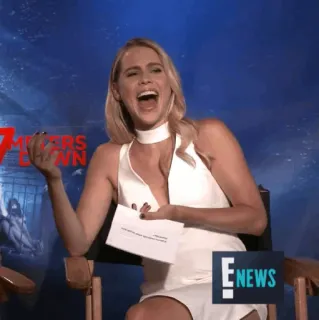 🐚 8c2a9392 47 Meters Down 7 Meters Down 47 Meters Down, Film, Interview, E News telegram sticker