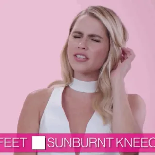 🌸 97d41dc2 FEET 		SUNBURNT KNEECC Gesicht, Frau, Sonnenbrand, Knie, Reizung telegram sticker