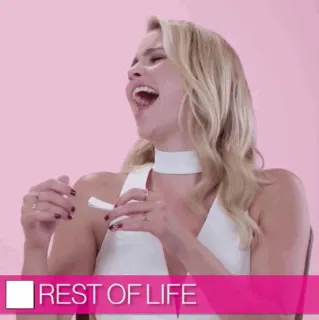 🌸 d8a19bcf REST OF LIFE Frau, lachend, Rest des Lebens, Zigarette telegram sticker