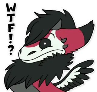 😦 8c4902ff WTF!? Eidechse, Anthropomorph, Sticker, WTF, Cartoon, Lustig, Frage telegram sticker