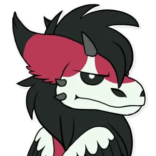 😤 ee86b009 Furry, Drache, Anthro, Monster, Cartoon, Süß, Illustration telegram sticker