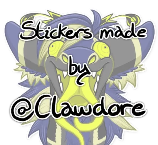🗝 fd0005d6 Stickers made by @Clawdore sticker, Fellwesen, Tier, Figur, Kunst, Design telegram sticker