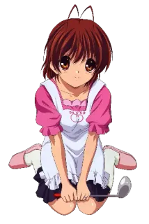 😯 0a179d53 动漫, 卡通, 女孩, 烹饪, 围裙 telegram sticker