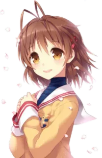 😊 5f865575 动漫, 女孩, 校服, 可爱, 花朵 telegram sticker