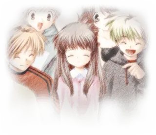 ☺️ e7076e64 anime, nhân vật, tình bạn, nhóm, hình minh họa telegram sticker