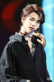 😉 54609e5e IN THE FLAME kpop, idol, artista, masculino, asiático, cantor, artista, palco, performance telegram sticker