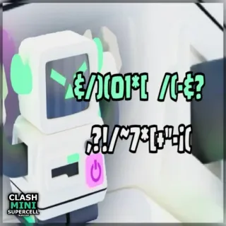 ⏺ 6c051f81 Clash Mini $/101*[/(? ?!/~7*[+-il Clash Mini, Videospiel, Handyspiel, Strategiespiel, niedlich, Roboter telegram sticker