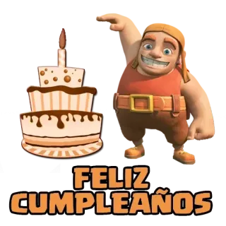 🎀 3ea6d7b7 FELIZ CUMPLEAÑOS anniversaire, gâteau, fête, dessin animé telegram sticker
