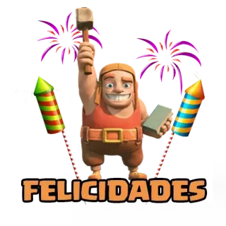 💙 ce12dd6d FELICIDADES célébration, feu d'artifice, bâtiment, marteau telegram sticker